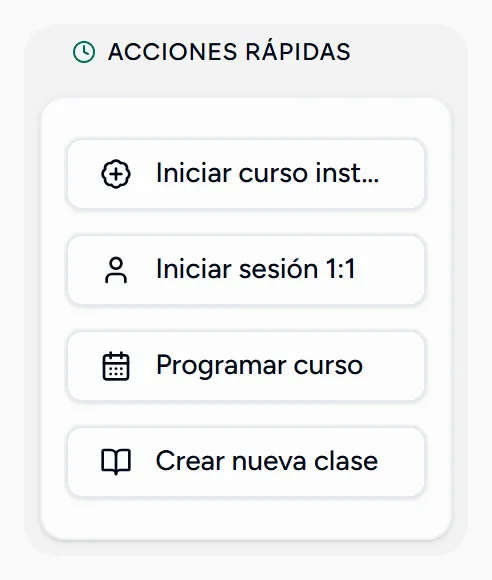 La pantalla de sesión instantánea